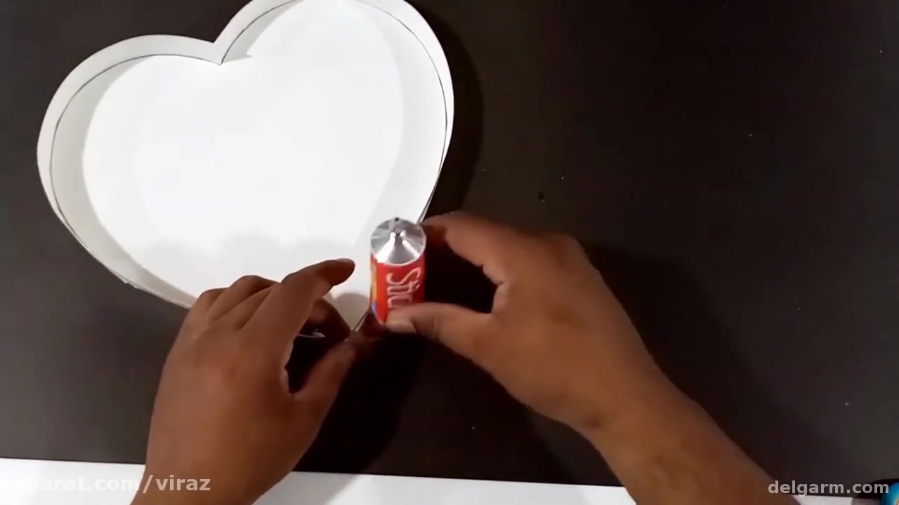 آموزش ساخت جعبه کادویی به شکل قلب برای با مقوا