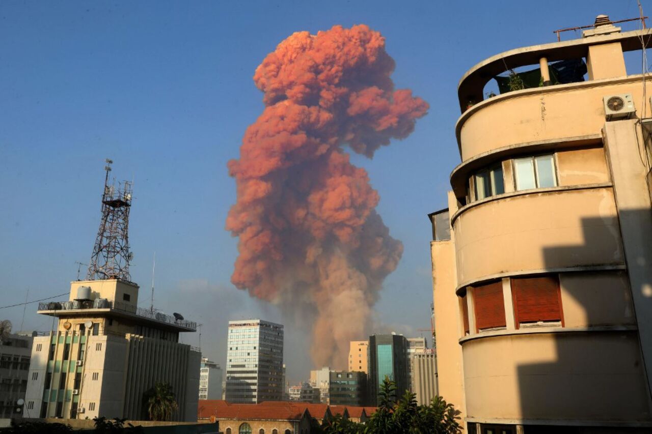 کلیپ انفجار در بیروت با جزییات