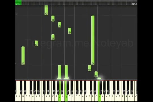 Synthesia نت پیانو " آغوش " شادمهر عقیلی