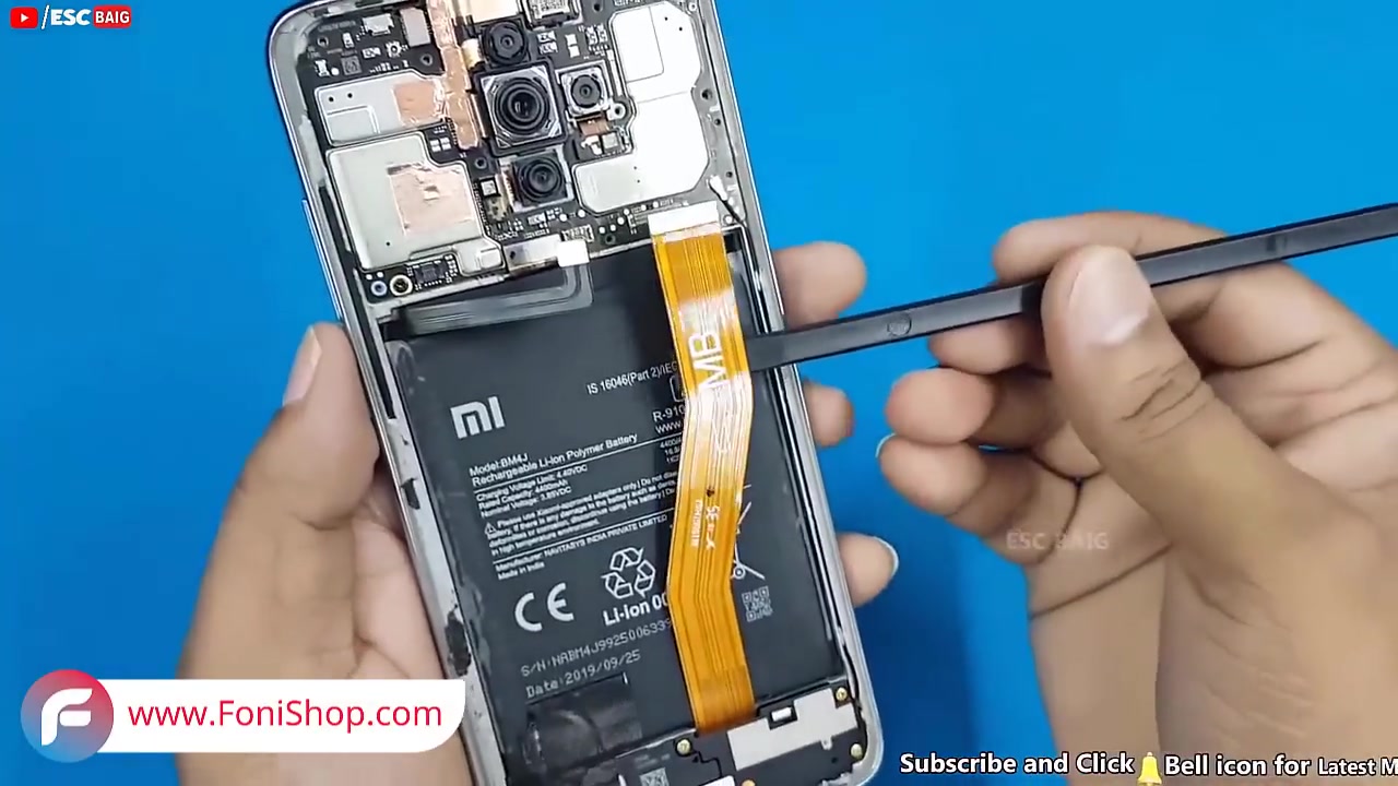 آموزش تعویض باتری گوشی شیایومی Redmi Note 8 Pro - فونی شاپ