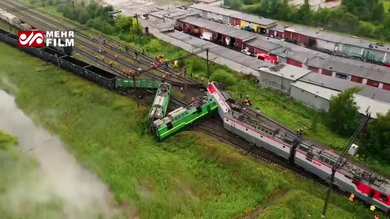 تصادف دو قطار با یکدیگر در روسیه