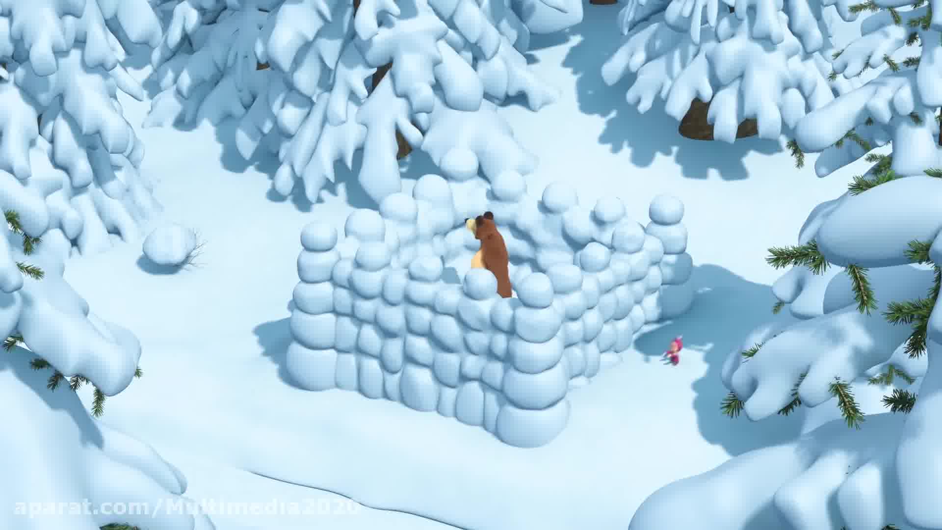 انیمیشن ماشا و آقا خرسه - سرود کریسمس