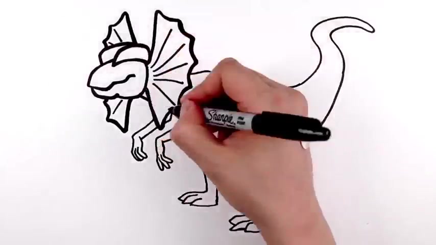 آموزش 9 مدل نقاشی دایناسور کودکانه و حیوانات جنگل