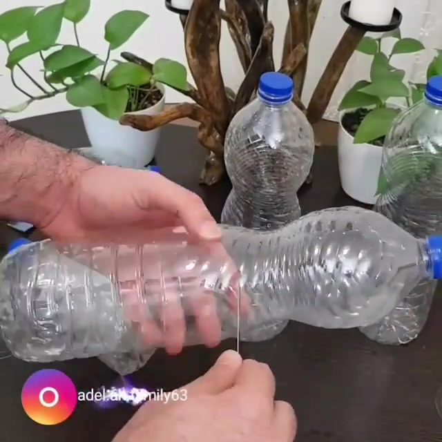 آموزش درست کردن گلدان آویز با بطری پلاستیکی
