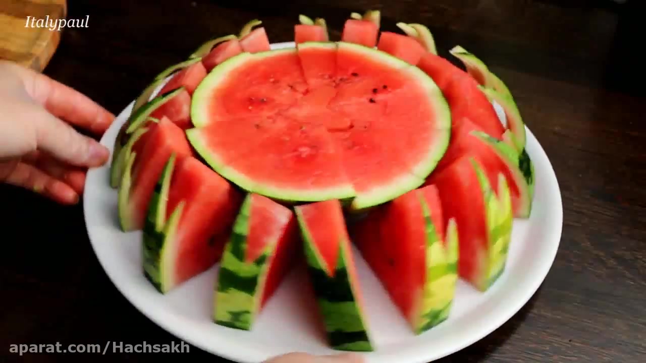 تزیین زیبا با هندوانه برای شب یلدا