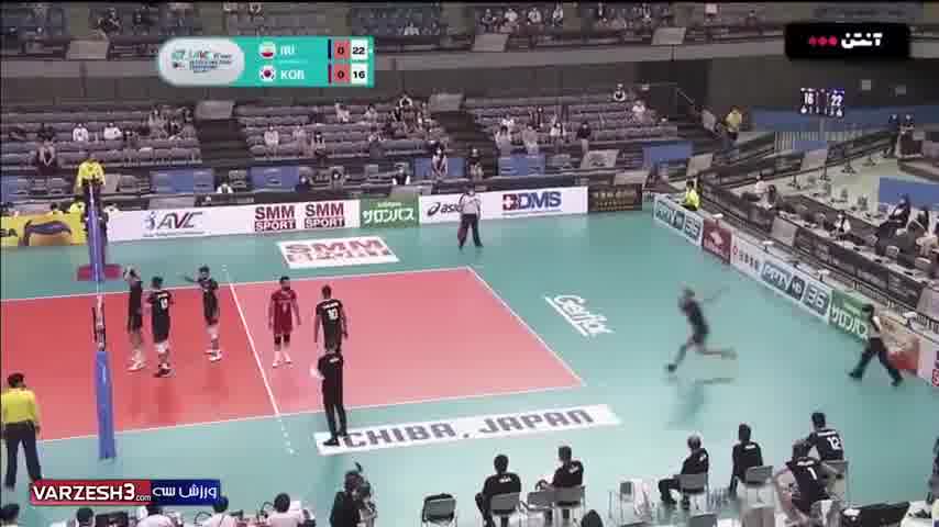 مسابقه والیبال ایران 3 - کره جنوبی 0 (قهرمانی آسیا)