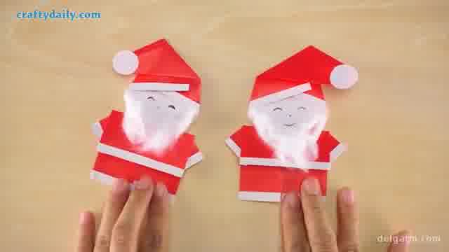 آموزش ساخت کاردستی بابانویل با کاغذ رنگی