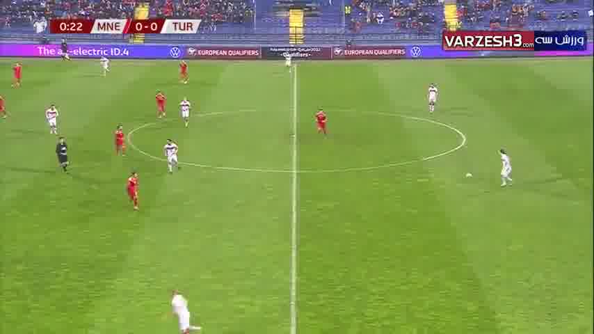 مسابقه فوتبال مونته نگرو 1 - ترکیه 2