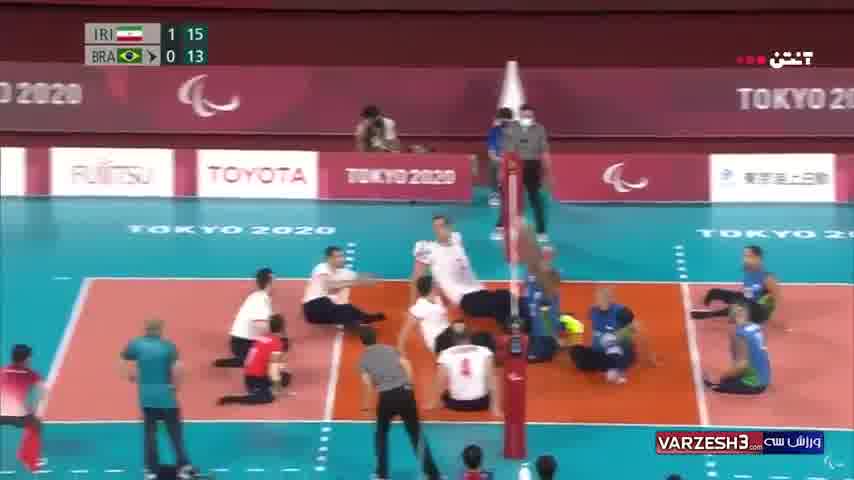 مسابقه والیبال نشسته ایران 3 - برزیل 0