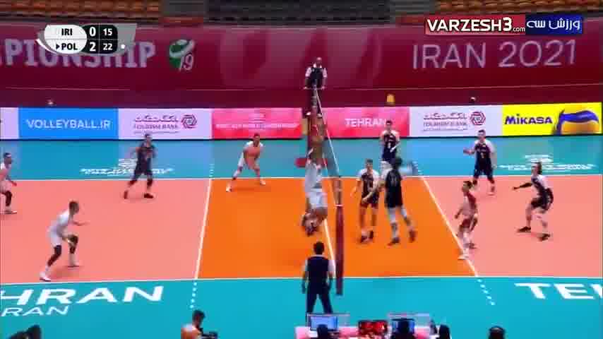 مسابقه والیبال ایران 0 - لهستان 3