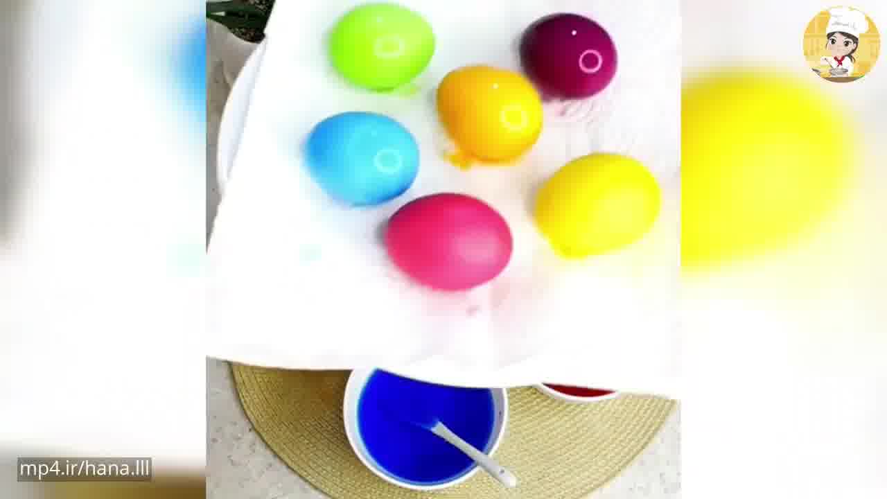 آموزش تخم مرغ رنگی عید با رنگ خوراکی ویژه عید نوروز