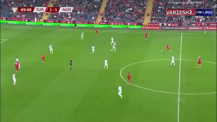 مسابقه فوتبال ترکیه 1 - نروژ 1