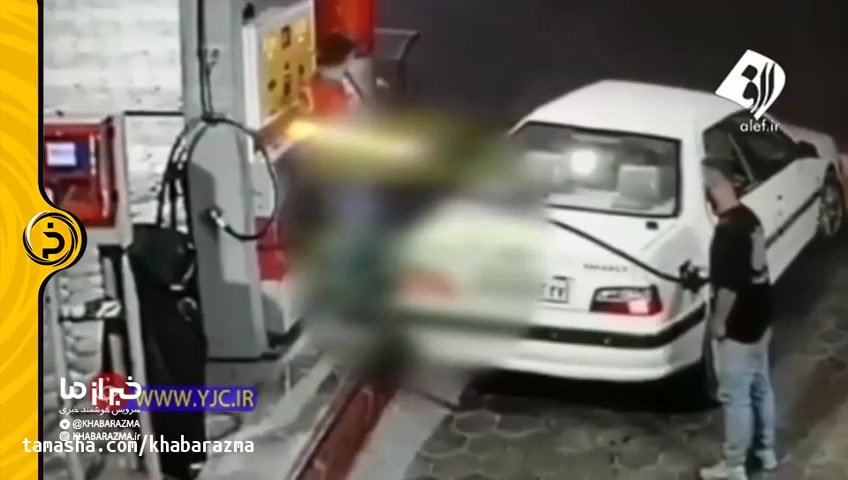 چاقوکشی عجیب در پمپ بنزین
