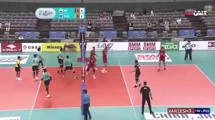 مسابقه والیبال ایران 3 - تایلند 0 (قهرمانی آسیا)